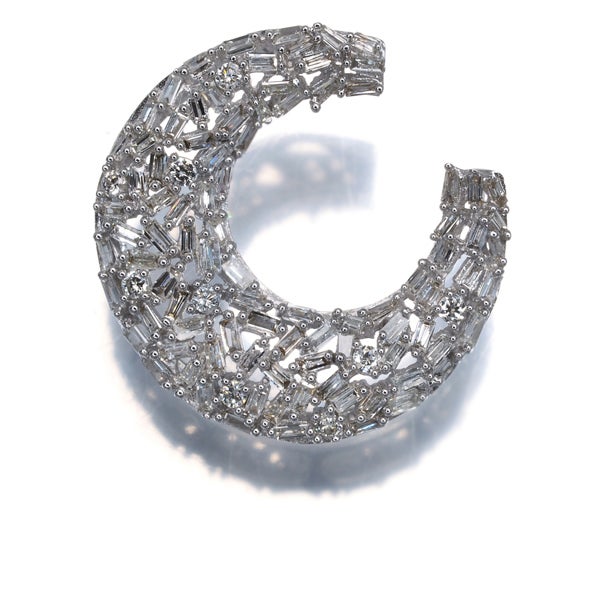  ダイヤ 0.50ct 2種カット  ペンダントトップ K18WG 