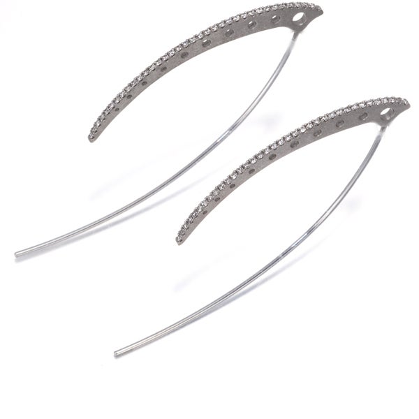 イーノス ピアス  ダイヤ 0.18ct/0.18ct  フック K18WG 