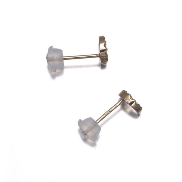 アガット ピアス  ダイヤ  ムーン K10YG 