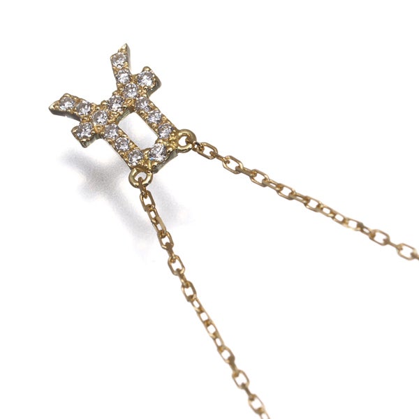 アーカー ネックレス  ダイヤ 0.07ct  イニシャル アルファベット A K18YG 