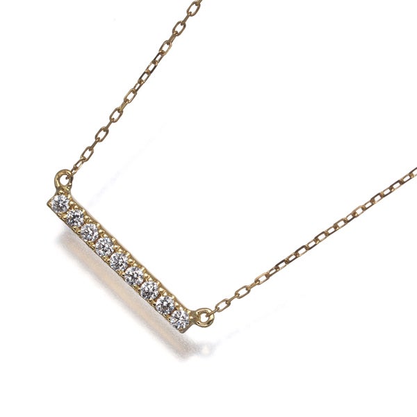 アーカー ネックレス  ダイヤ 0.05ct ティナ ショート K18YG 