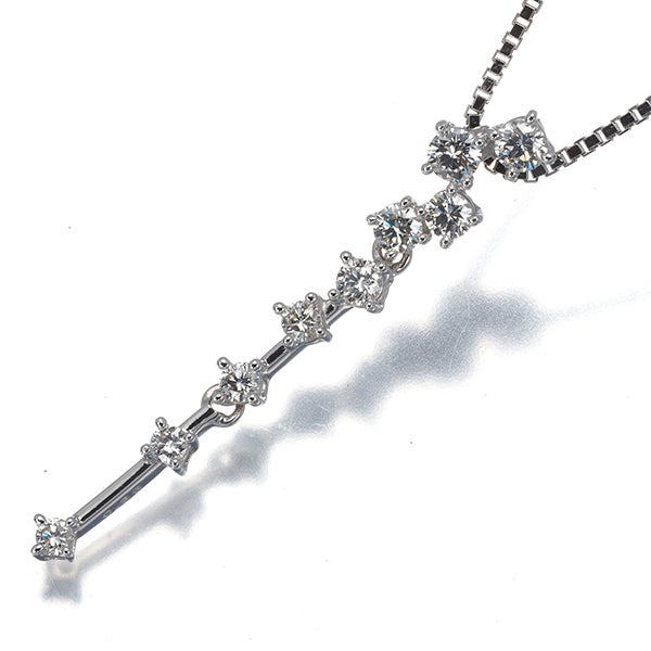 タサキ ネックレス  ダイヤ 0.36ct  9P K18WG 