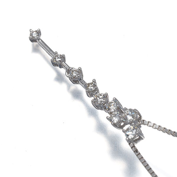 タサキ ネックレス  ダイヤ 0.36ct  9P K18WG 