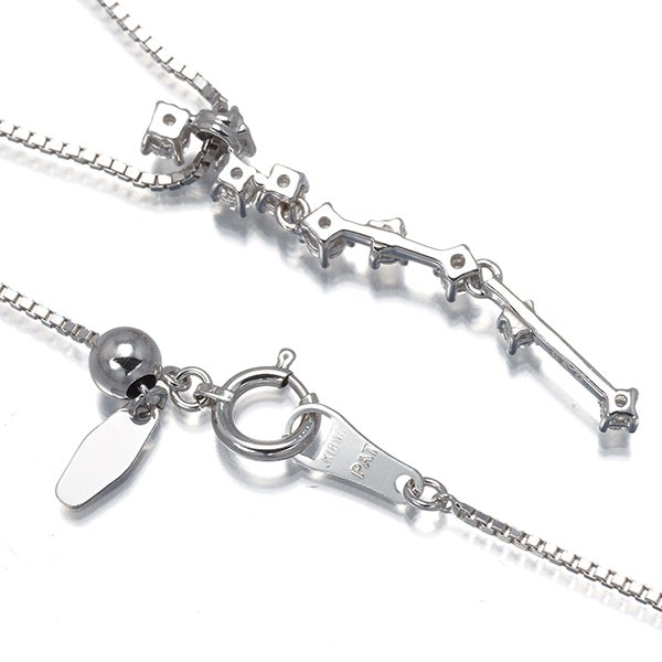 タサキ ネックレス  ダイヤ 0.36ct  9P K18WG 