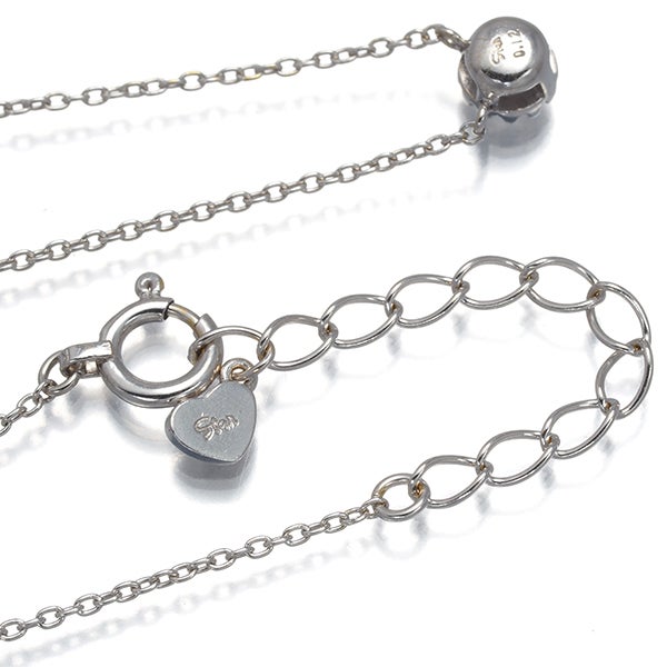 スタージュエリー ネックレス  ダイヤ 0.12ct  一粒 K18WG 