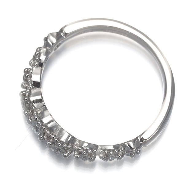 スタージュエリー リング  ダイヤ 0.18ct  ミルグレイン　8号 Pt950 