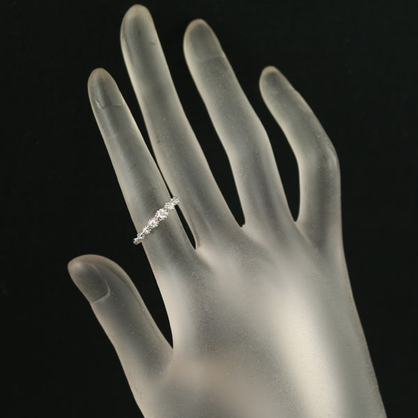 スタージュエリー リング  ダイヤ 0.18ct  ミルグレイン　8号 Pt950 