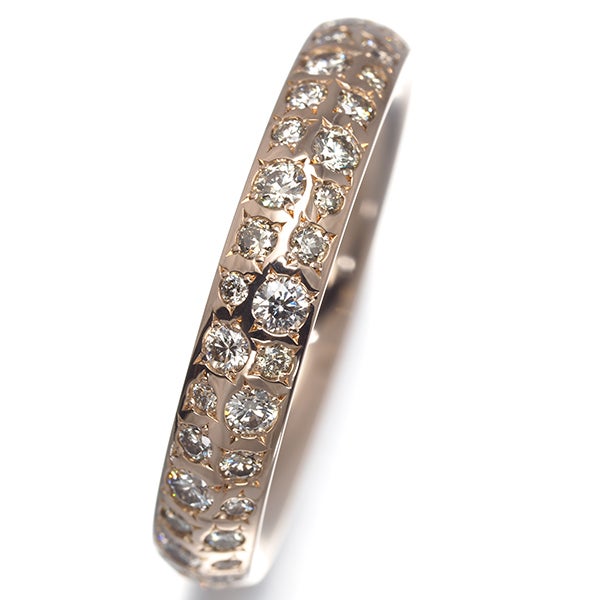 カシケイ リング  ダイヤ 0.85ct カシケイバンド フルエタニティ12号 K18PG 