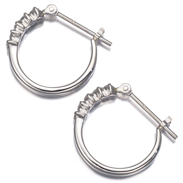  ダイヤ 0.30ct フープ  ピアス Pt 
