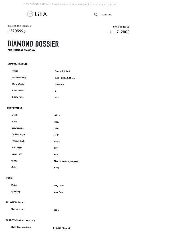 ハリーウィンストン リング  ダイヤ 0.63ct D VS1 VG  HW 9.5号 Pt950 鑑定書