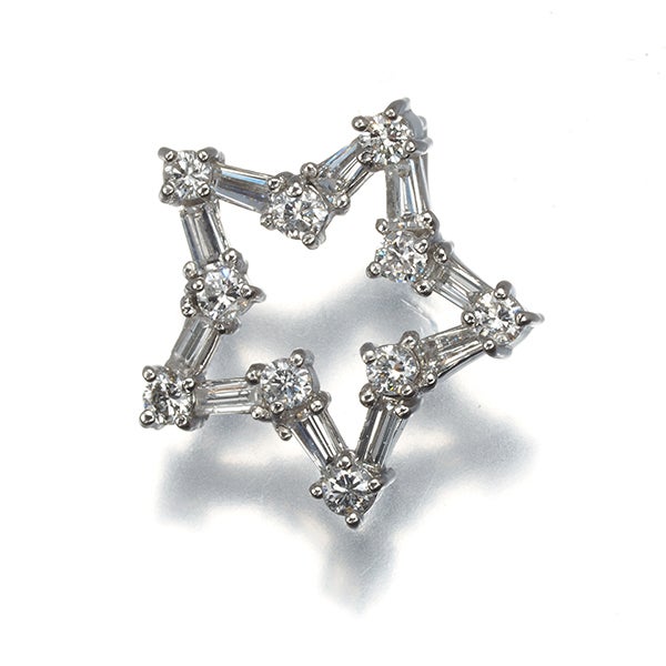 ダイヤ 0.37ct スター  ペンダントトップ Pt900 