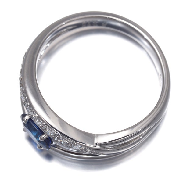 アンブローズ リング  サファイア 0.62ct ダイヤ 0.12ct  13号 Pt900 箱/保証書