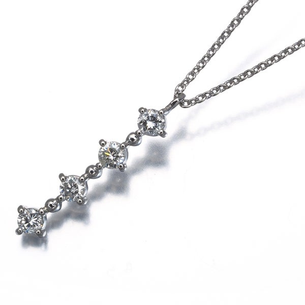 ヴァンドーム ネックレス  ダイヤ 0.24ct  4P Pt900/Pt850 