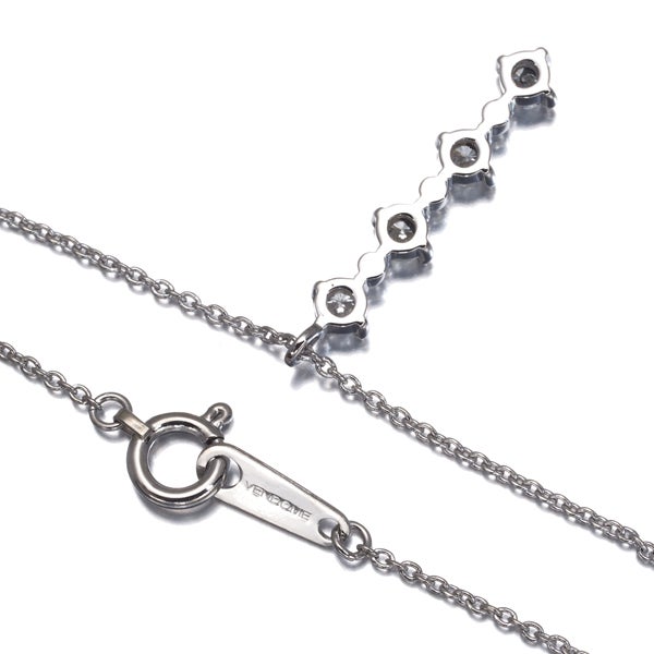 ヴァンドーム ネックレス  ダイヤ 0.24ct  4P Pt900/Pt850 