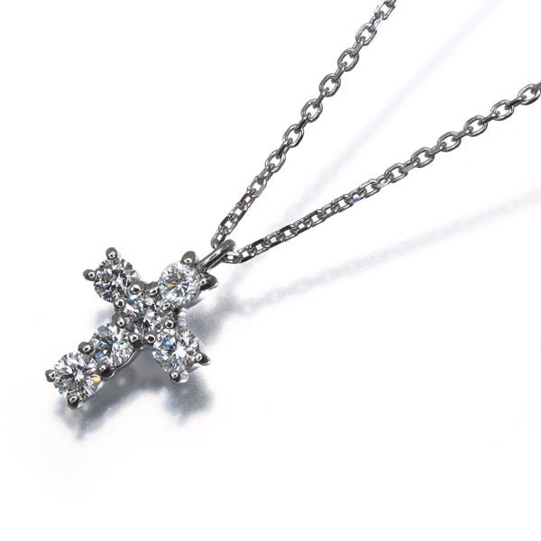 ヴァンドーム ネックレス  ダイヤ 0.30ct  クロス Pt900/Pt850 