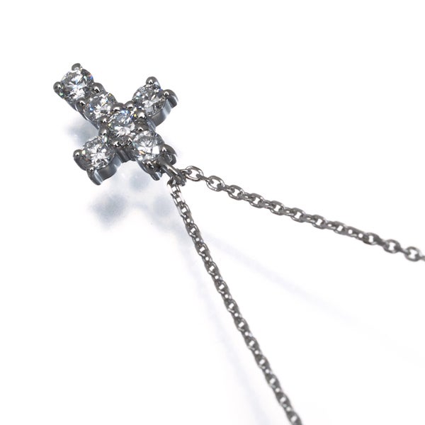 ヴァンドーム ネックレス  ダイヤ 0.30ct  クロス Pt900/Pt850 
