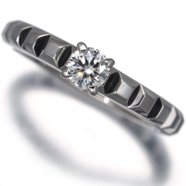 ブシュロン リング ダイヤ 0.22ct VVS2 キャトルクルドパリ ソリテール 50号 Pt950 鑑定書
