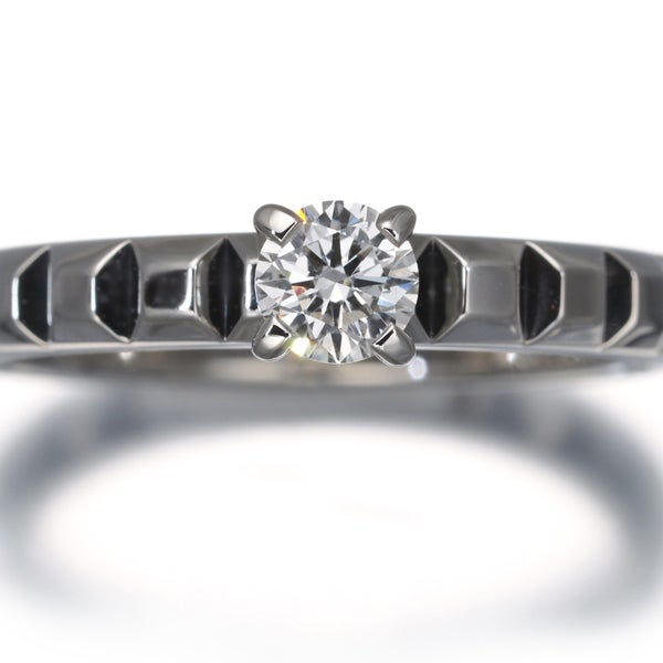 ブシュロン リング ダイヤ 0.22ct VVS2 キャトルクルドパリ ソリテール 50号 Pt950 鑑定書