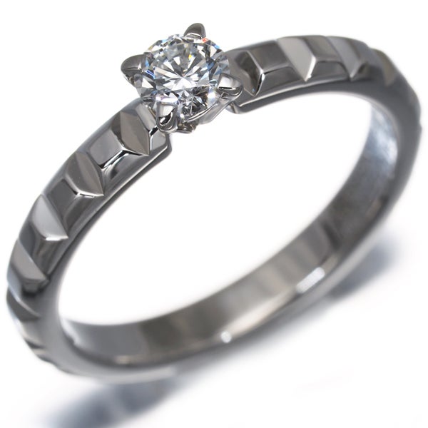 ブシュロン リング ダイヤ 0.22ct VVS2 キャトルクルドパリ ソリテール 50号 Pt950 鑑定書