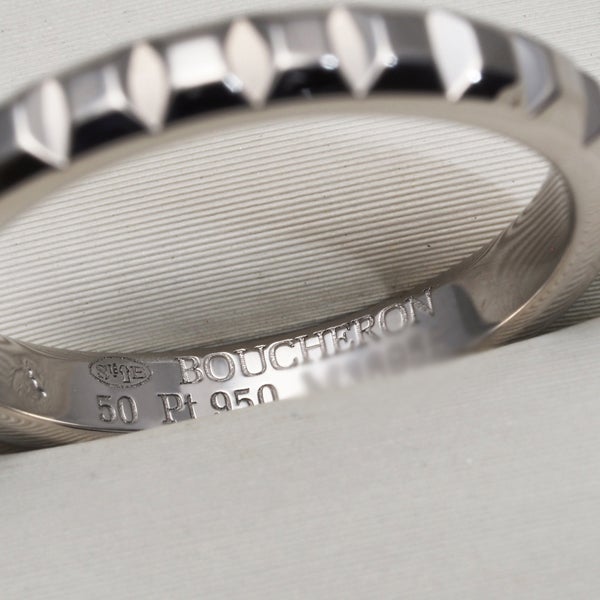 ブシュロン リング ダイヤ 0.22ct VVS2 キャトルクルドパリ ソリテール 50号 Pt950 鑑定書