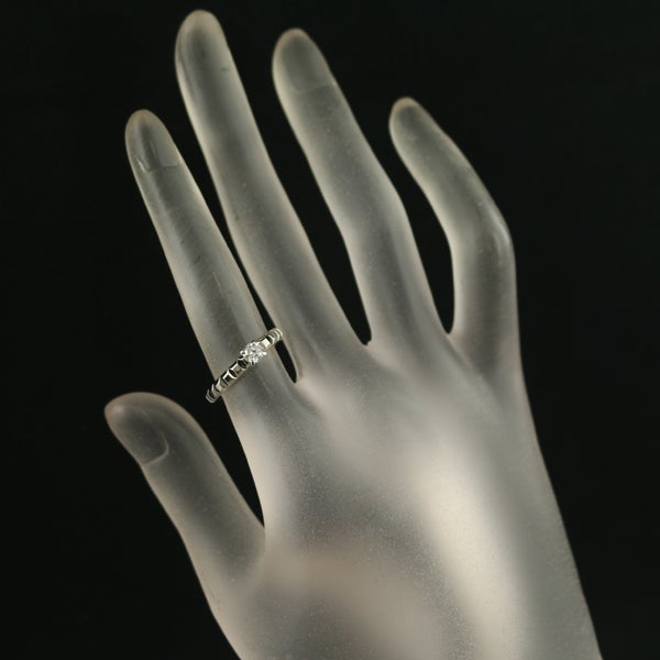 ブシュロン リング ダイヤ 0.22ct VVS2 キャトルクルドパリ ソリテール 50号 Pt950 鑑定書