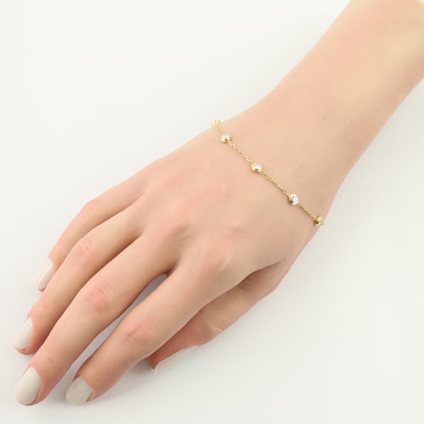 カルティエ ブレスレット ダイヤ 0.6ct程 ダムール ディアマンレジェ 7P SM ステーション K18YG