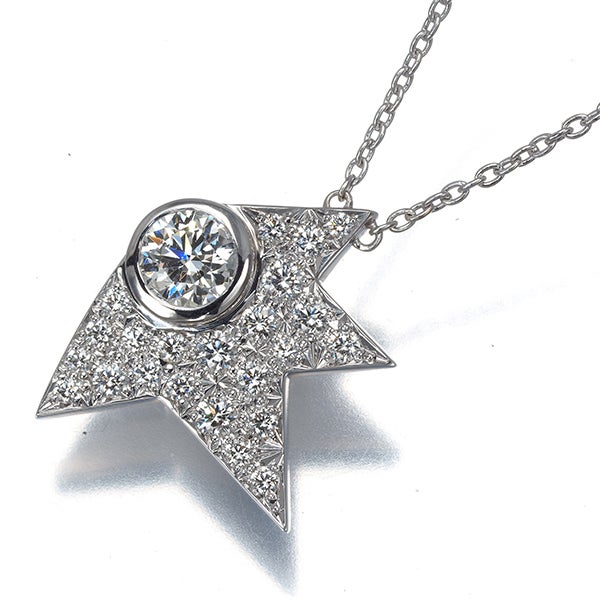 タサキ ネックレス  ダイヤ 0.30ct/0.23ct コメットプラス  K18WG 