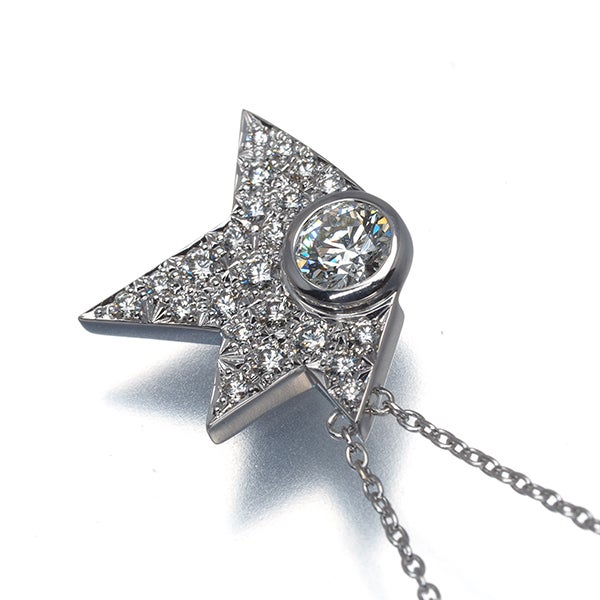 タサキ ネックレス  ダイヤ 0.30ct/0.23ct コメットプラス  K18WG 
