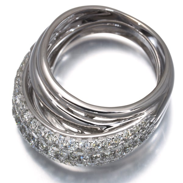  ダイヤ 1.62ct パヴェ  リング K18WG 
