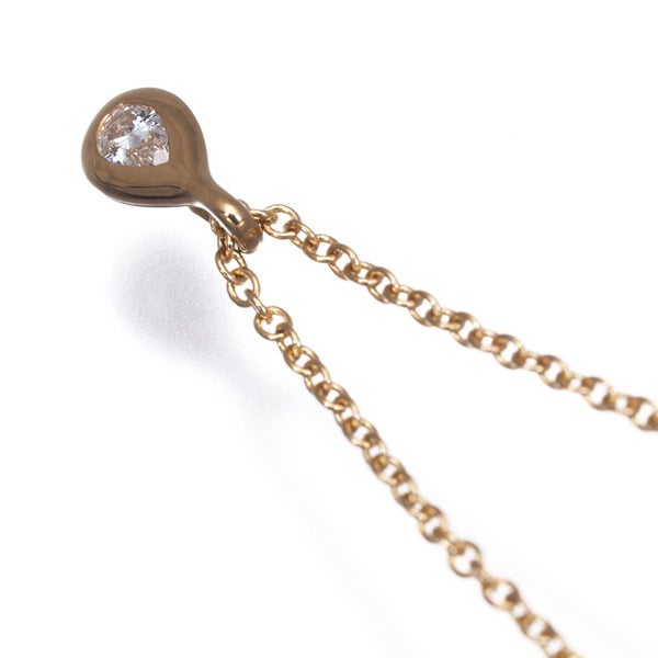 ティファニー ネックレス  ダイヤ 0.07ct バイザヤード ペアシェイプカット K18PG 