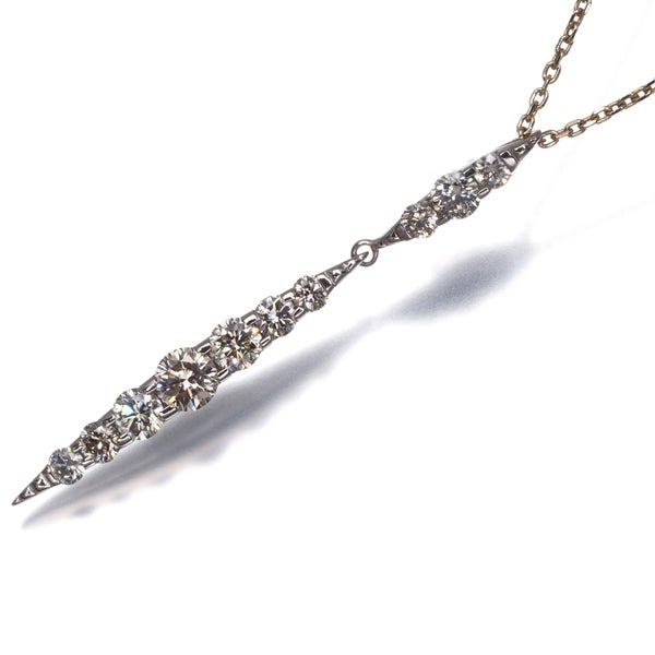 カシケイ ネックレス ブラウン ダイヤ 1.00ct ネイキッド  K18BG 
