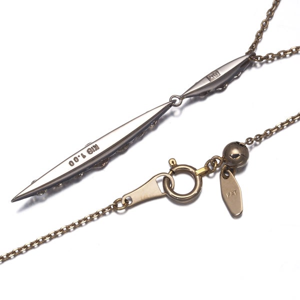 カシケイ ネックレス ブラウン ダイヤ 1.00ct ネイキッド  K18BG 