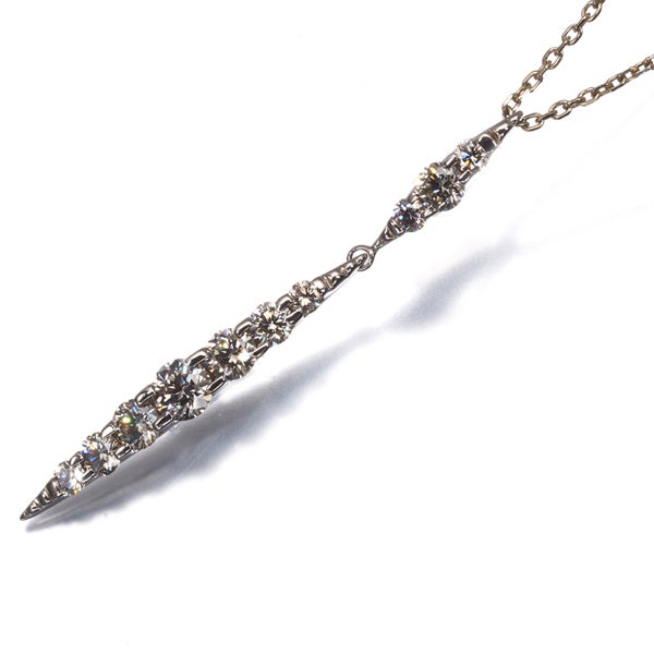 カシケイ ネックレス ブラウン ダイヤ 1.00ct ネイキッド  K18BG 