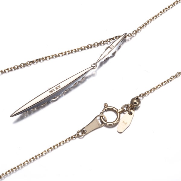 カシケイ ネックレス ブラウン ダイヤ 1.00ct ネイキッド  K18BG 