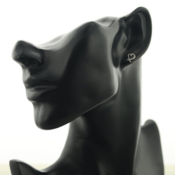 ティファニー ピアス  ダイヤ ラビングハート  K18WG 
