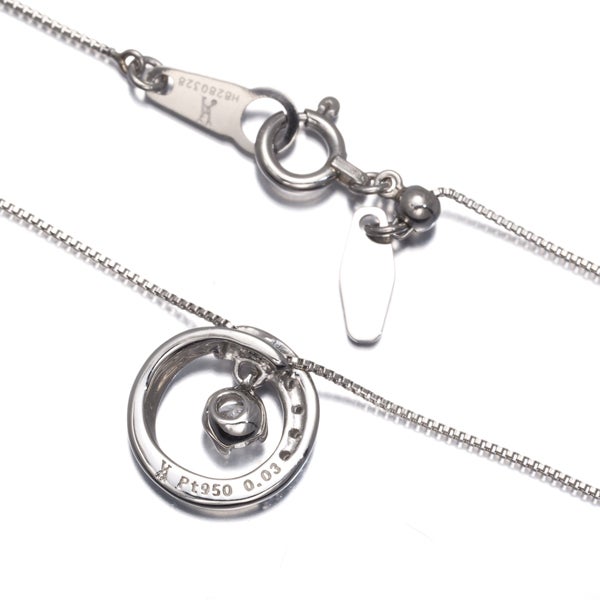 ヴァンドーム ネックレス  ダイヤ 0.094ct/0.03ct   Pt950/Pt850 