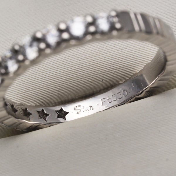 スタージュエリー リング  ダイヤ 0.50ct  ハーフエタニティ 8.5号 Pt950 