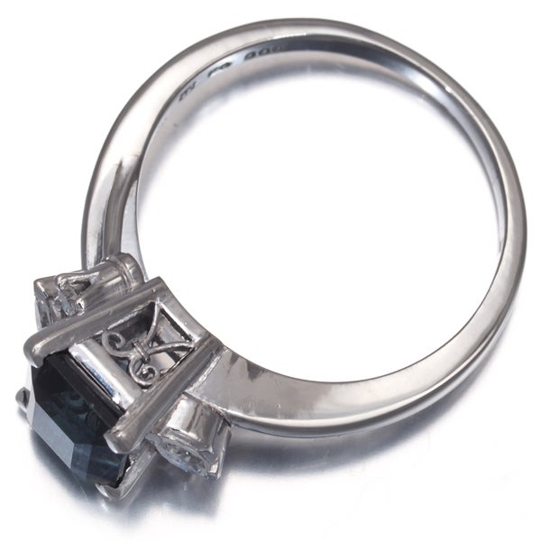 タサキ リング  サファイア 2.10ct  ダイヤ  13号 Pt900 