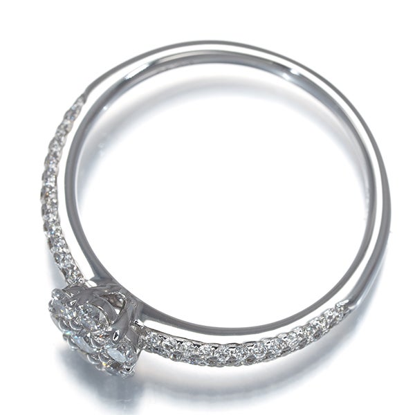 ポンテヴェキオ リング  ダイヤ 0.45ct  フラワー パヴェ 9号 K18WG 