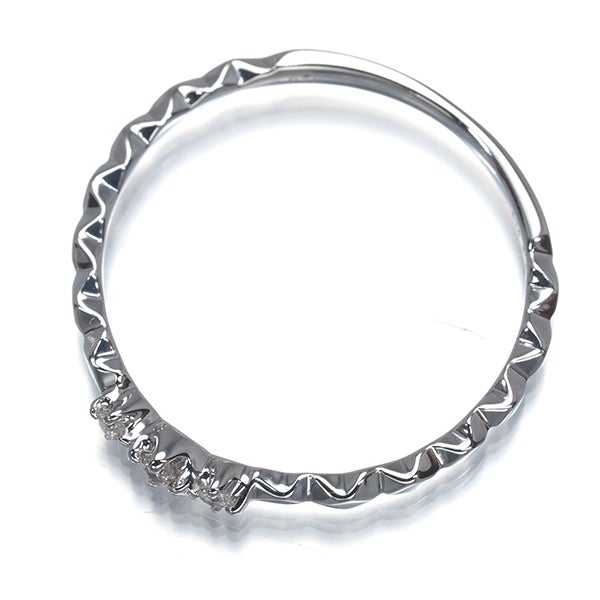 スタージュエリー リング  ダイヤ 0.03ct  3P 9号 K18WG 