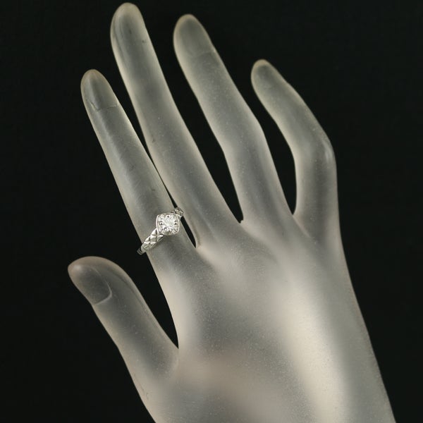 シャネル リング  ダイヤ 0.29ct D VVS2 3EX ココクラッシュ ソリテール 49号 Pt950 鑑