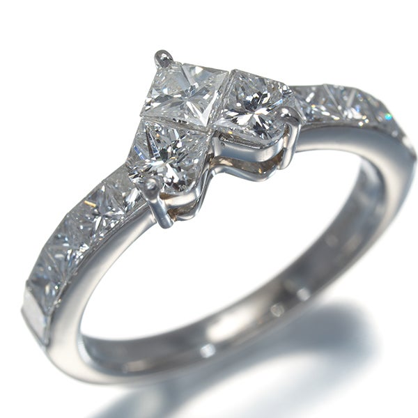 スタージュエリー リング  ダイヤ 0.50ct/0.55ct ミステリアスハート 7号 Pt950 保証書