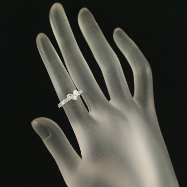 スタージュエリー リング  ダイヤ 0.50ct/0.55ct ミステリアスハート 7号 Pt950 保証書