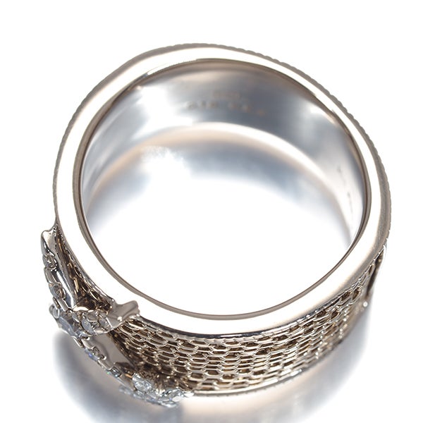 カシケイ リング ダイヤ 0.18ct/0.03ct ネイキッド 12号 K18BG/Pt900 箱