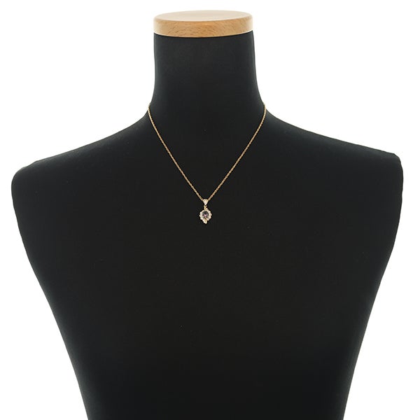 クレサンベール ネックレス  再結晶アレキサンドライト 0.67ct  ダイヤ 0.35ct   K18YG 