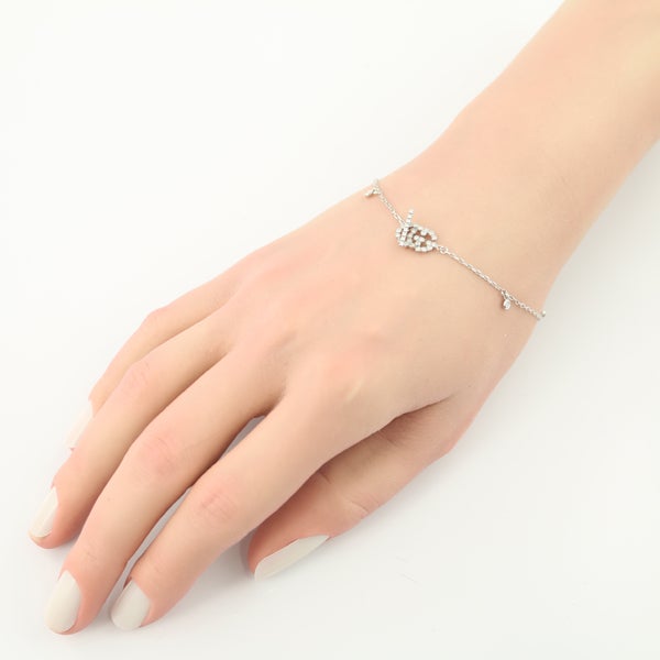 グッチ ブレスレット  ダイヤ GGランニング ステーション ラリエット K18WG 