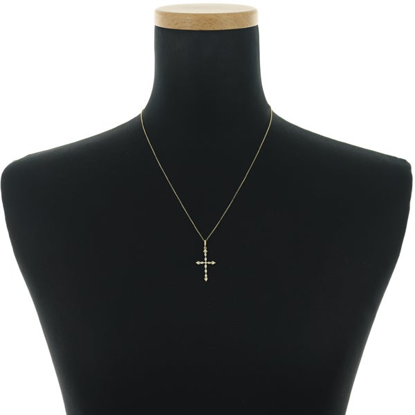 アーカー ネックレス  ダイヤ 0.26ct トランシアクロス  K18YG 