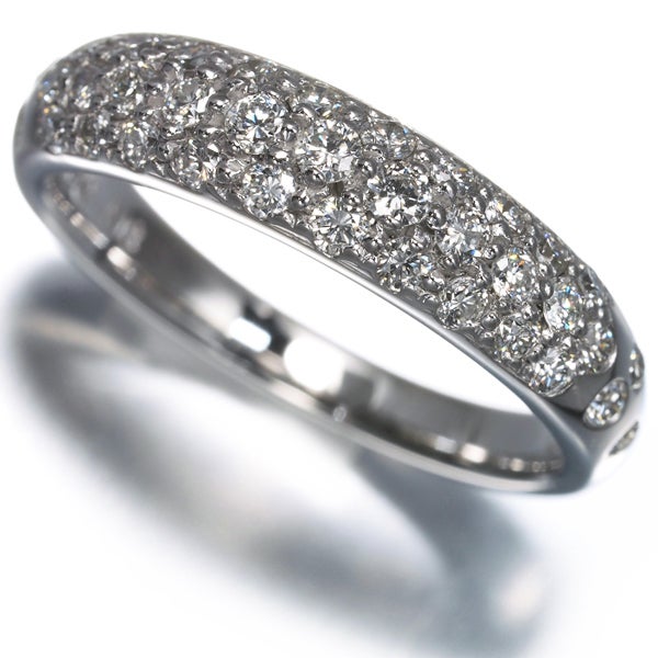 スタージュエリー リング  ダイヤ 0.55ct  パヴェ 11号 K18WG 