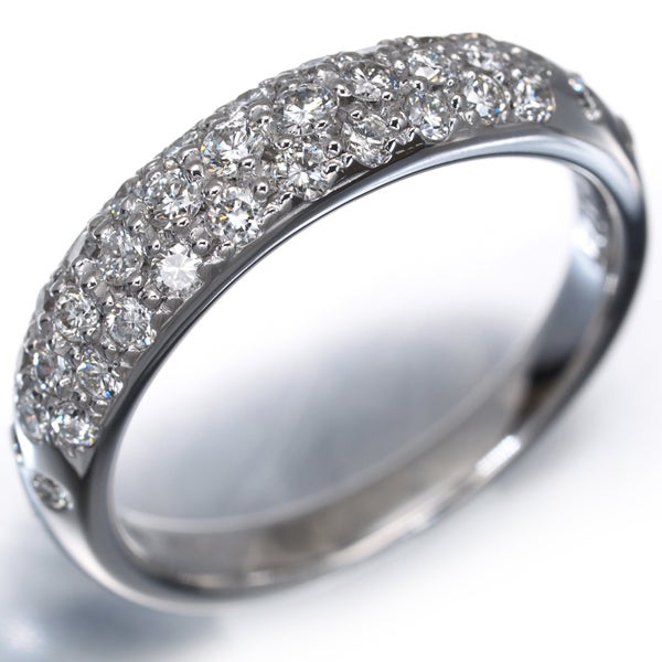 スタージュエリー リング  ダイヤ 0.55ct  パヴェ 11号 K18WG 