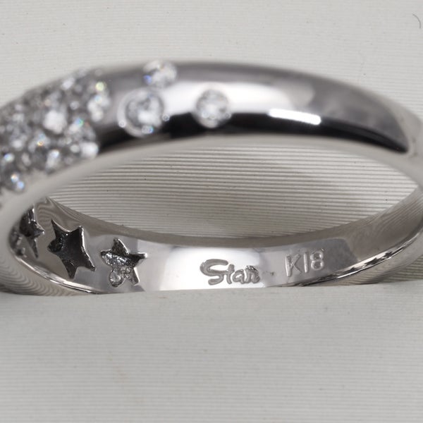 スタージュエリー リング  ダイヤ 0.55ct  パヴェ 11号 K18WG 